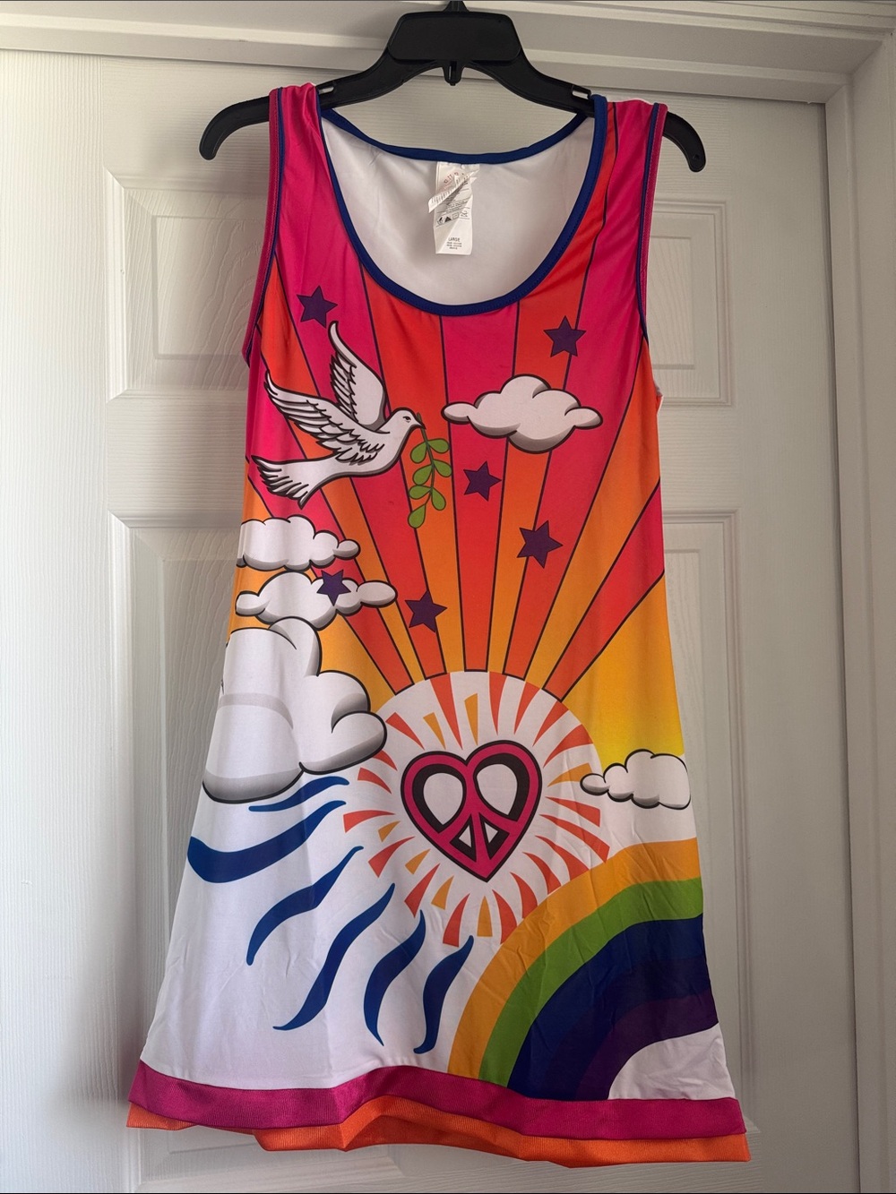 Rubie's Multicolor Peace Sunset Tank Top Dress NEW without tags